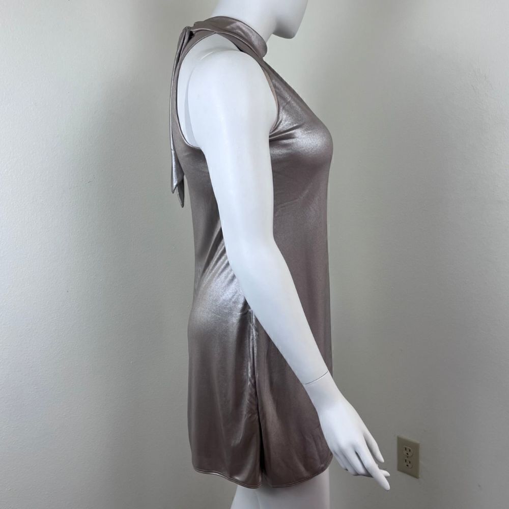 Bailey 44 Women Size L Director Cut Gold Matallic Shift Pullover Mini NEW Dress - Picture 13 of 17